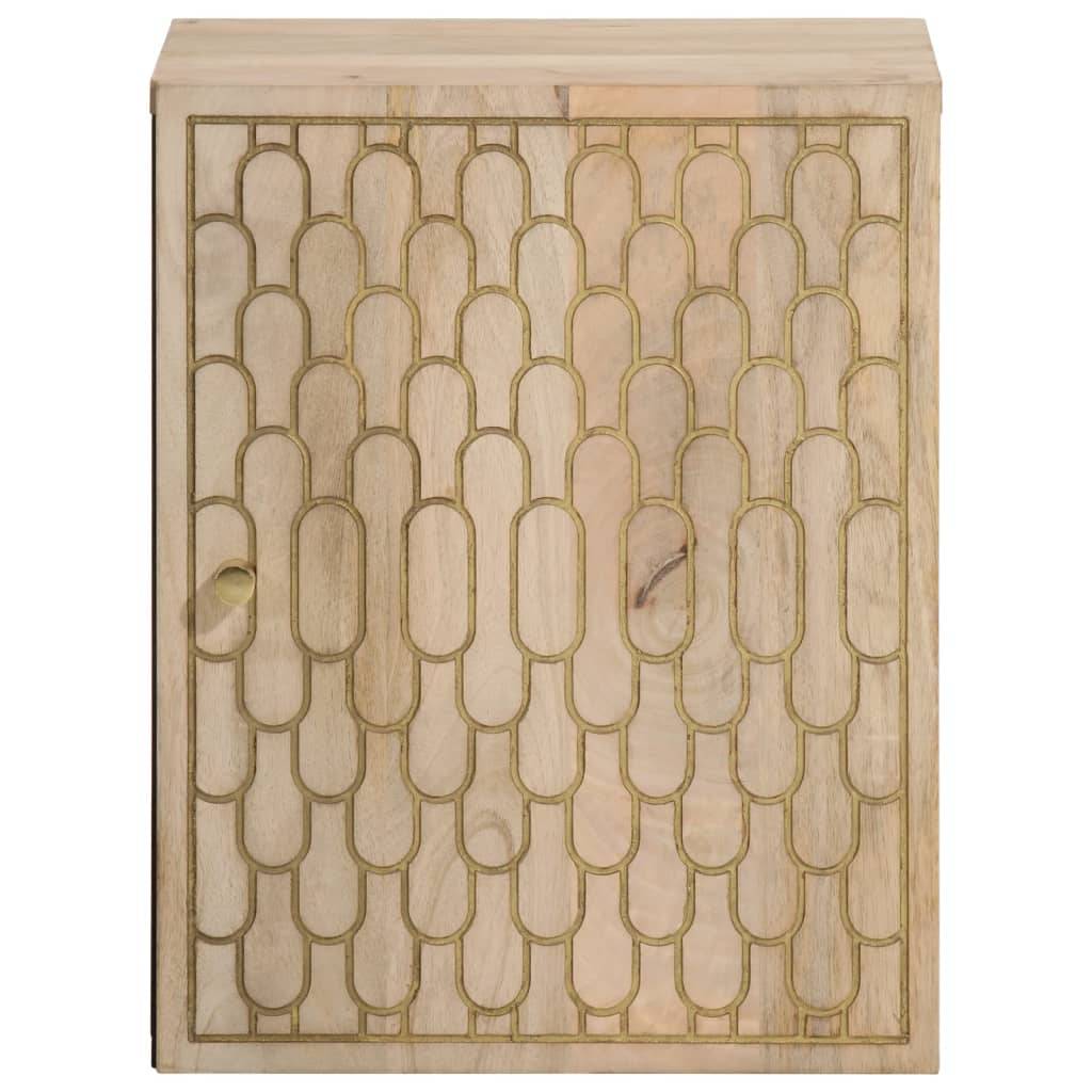 vidaXL Bad-Wandschrank 38x33x48 cm Massivholz Mango