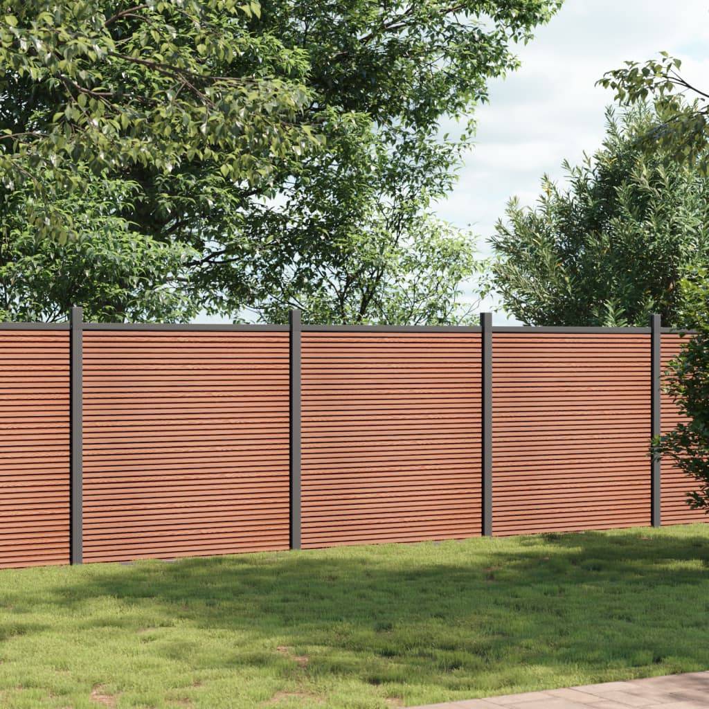 vidaXL Zaunelement Braun 526x186 cm WPC
