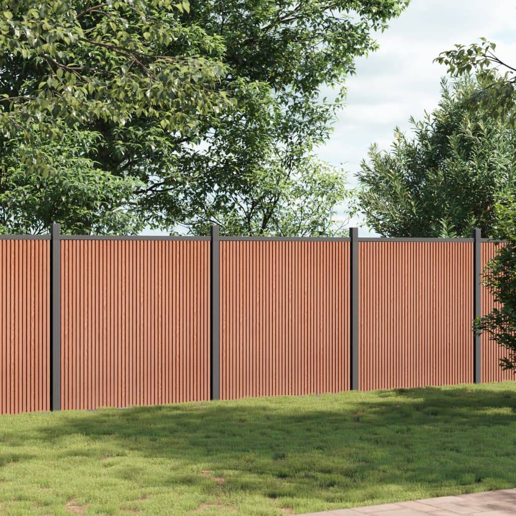vidaXL Zaunelement Braun 526x186 cm WPC