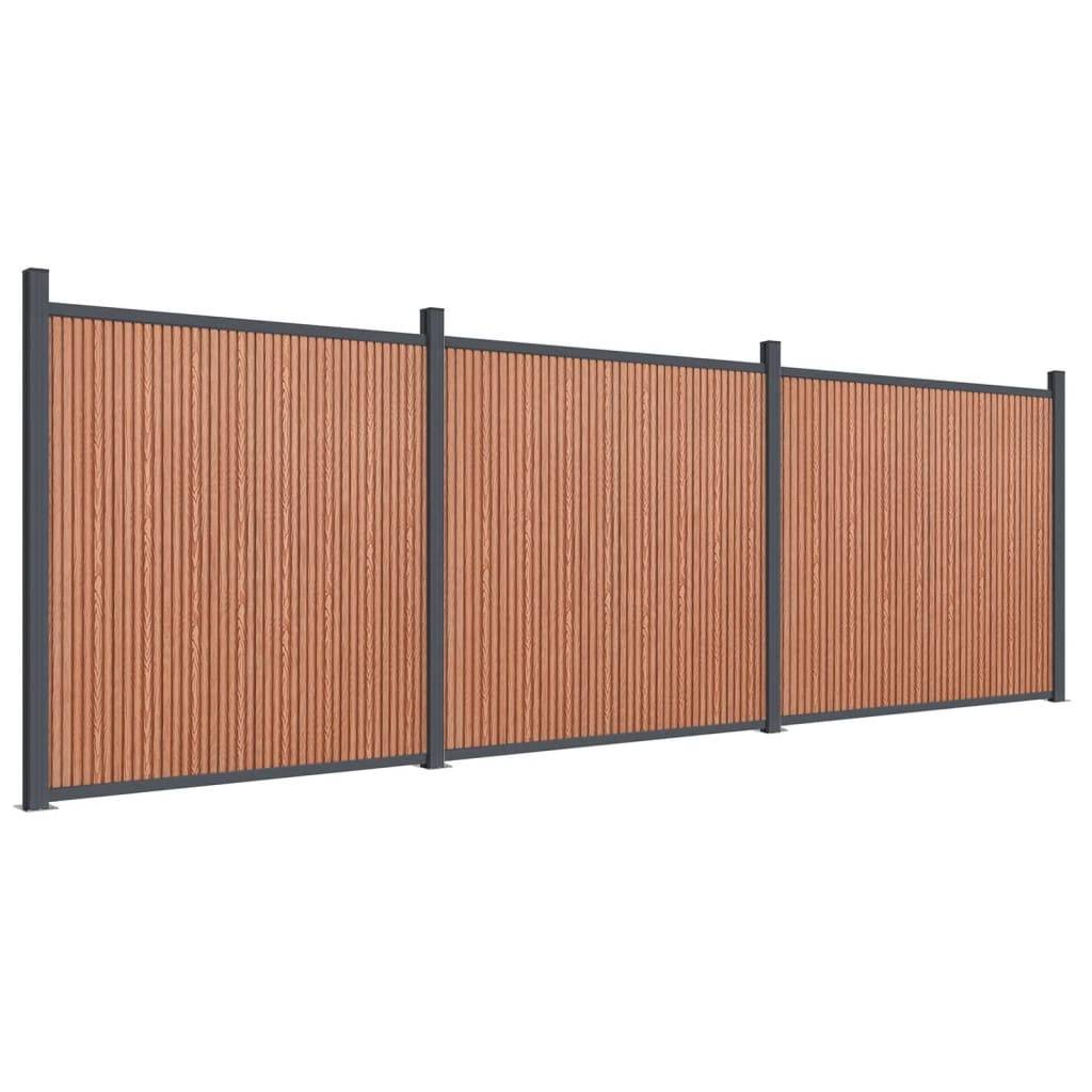 vidaXL Zaunelement Braun 526x186 cm WPC