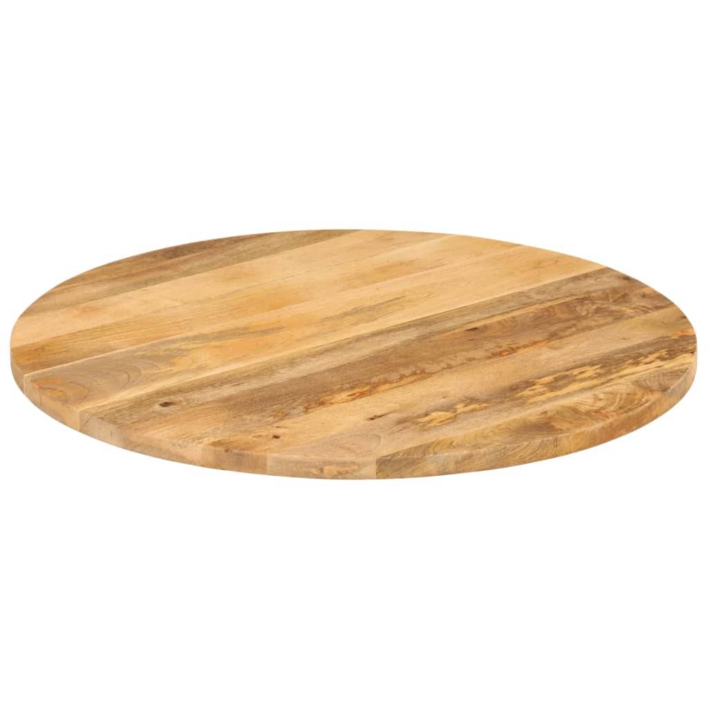 vidaXL Tischplatte Ø 70x3,8 cm Rund Massivholz Mango