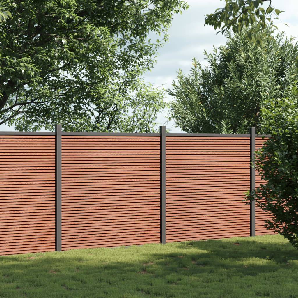 vidaXL Zaunelement Braun 353x186 cm WPC