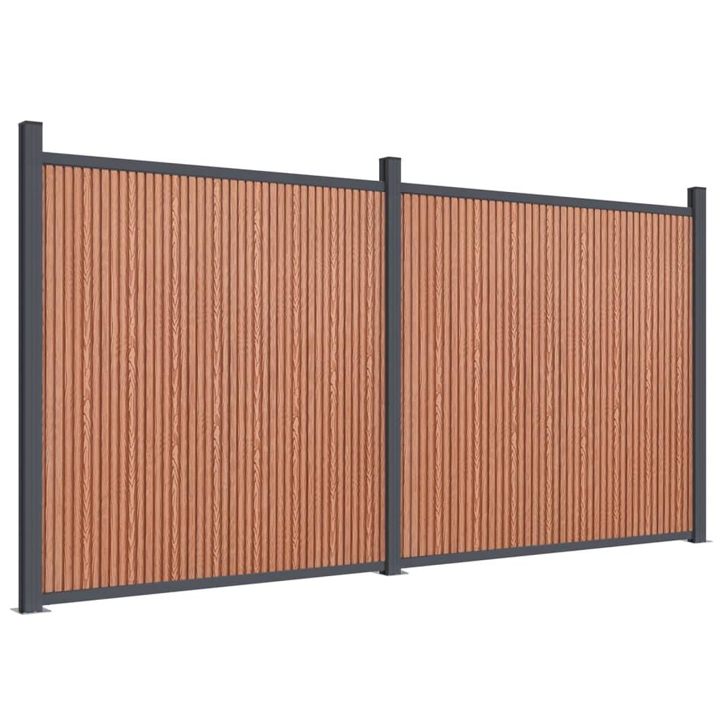 vidaXL Zaunelement Braun 353x186 cm WPC