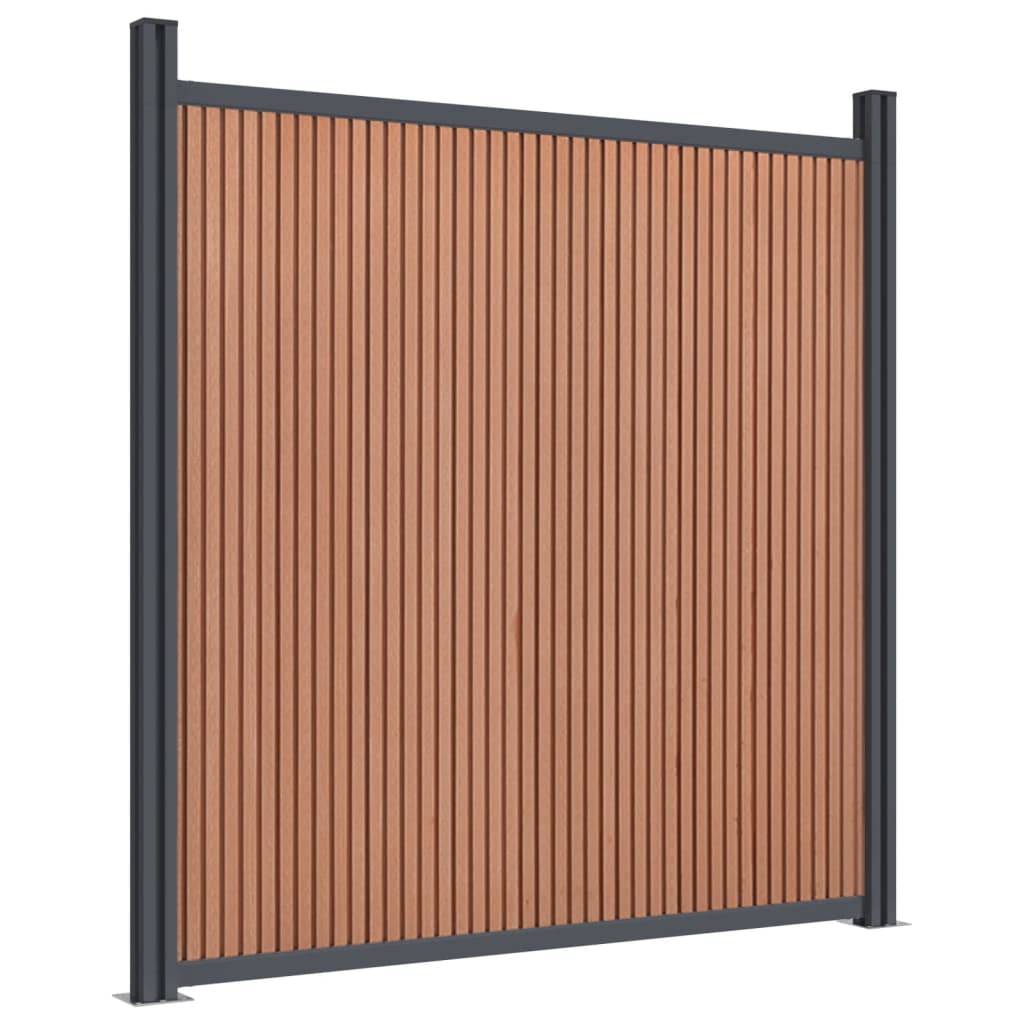 vidaXL Zaunelement Braun 353x186 cm WPC