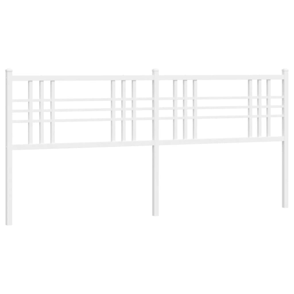 vidaXL Kopfteil Metall Weiß 193 cm