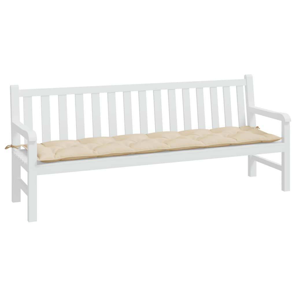 vidaXL Gartenbank-Auflage Beige 200x50x7 cm Oxford-Gewebe
