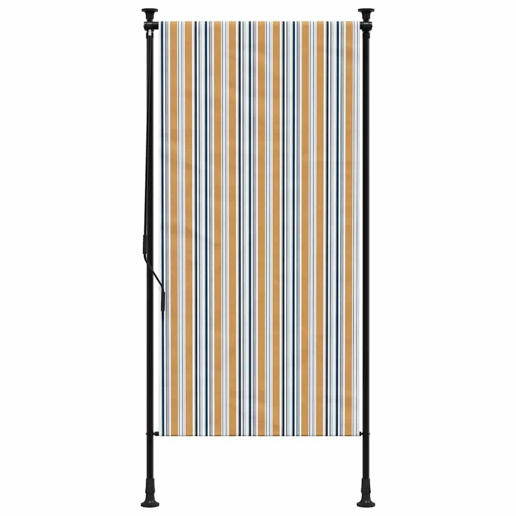 vidaXL Außenrollo Gelb und Weiß 100x270 cm Stoff und Stahl