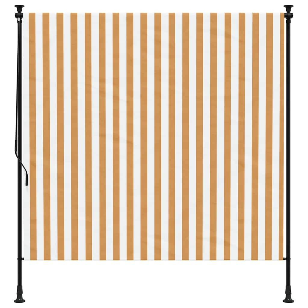 vidaXL Außenrollo Orange und Weiß 150x270 cm Stoff und Stahl