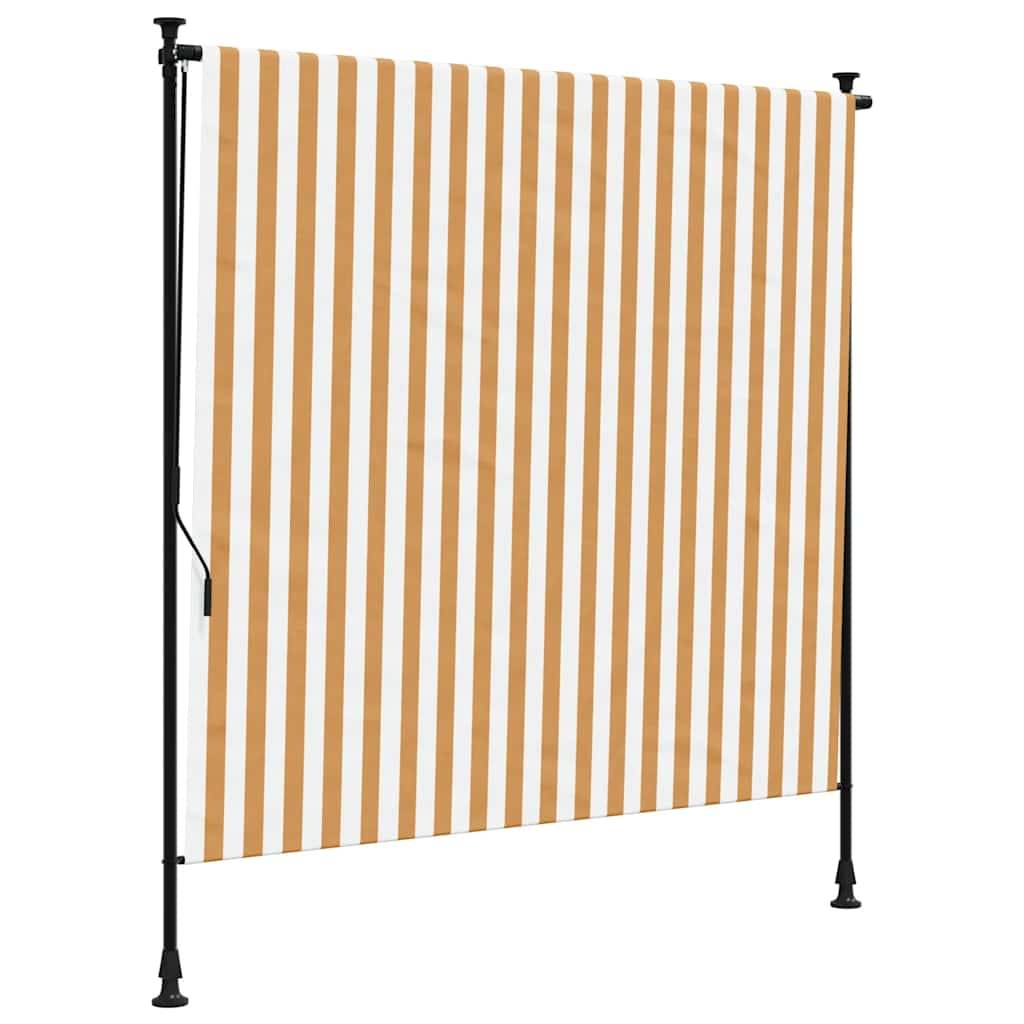 vidaXL Außenrollo Orange und Weiß 200x270 cm Stoff und Stahl