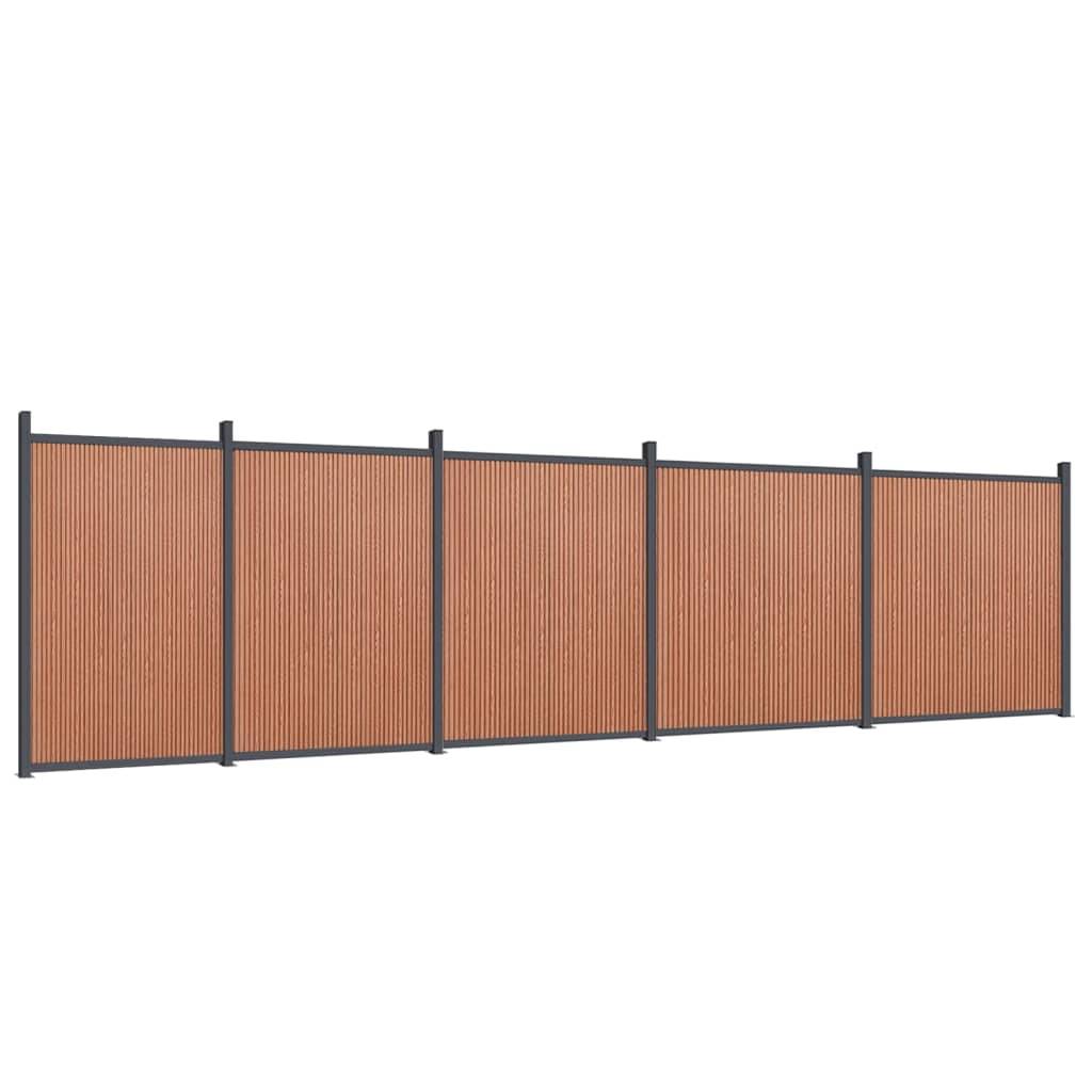 vidaXL Zaunelement Braun 872x186 cm WPC