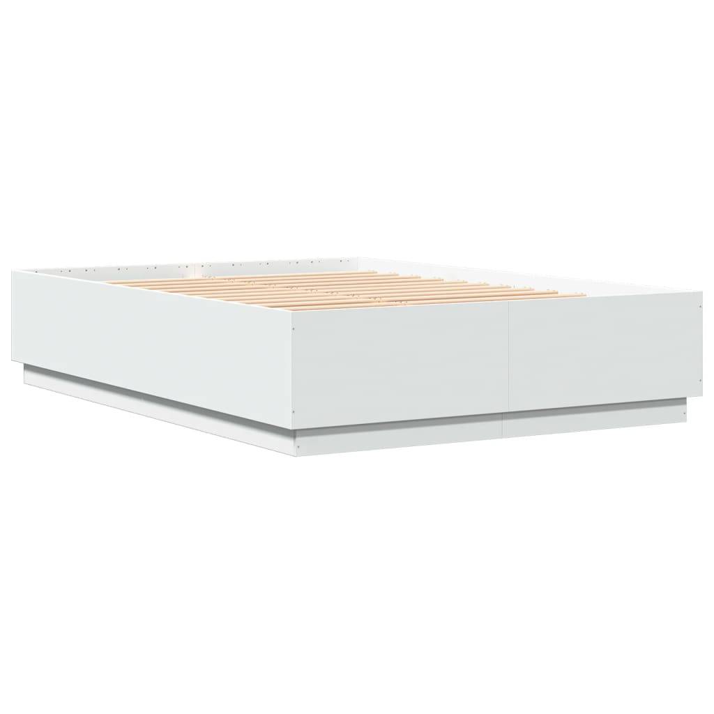 vidaXL Bettgestell Weiß 140x200 cm Holzwerkstoff