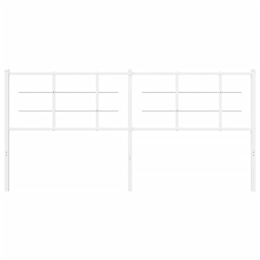 vidaXL Kopfteil Metall Weiß 180 cm