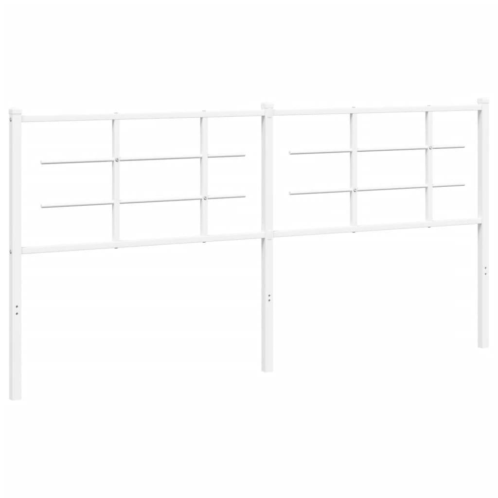 vidaXL Kopfteil Metall Weiß 180 cm