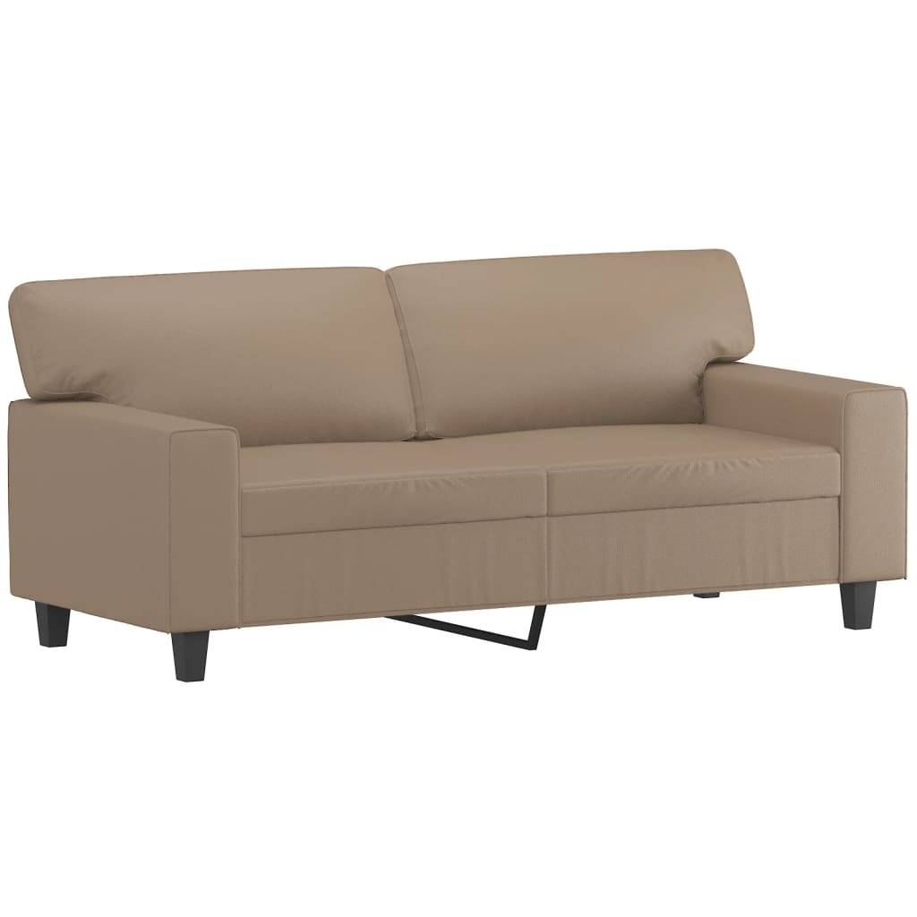 vidaXL 2-tlg. Sofagarnitur Cappuccino-Braun Kunstleder