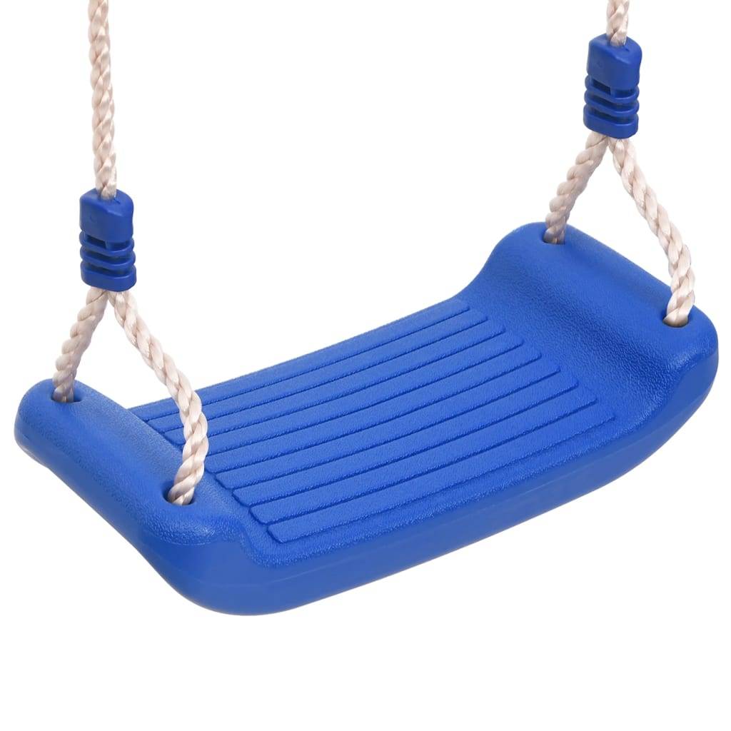 vidaXL Schaukelsitze 2 Stk. mit Klettersteinen Blau Polyethene