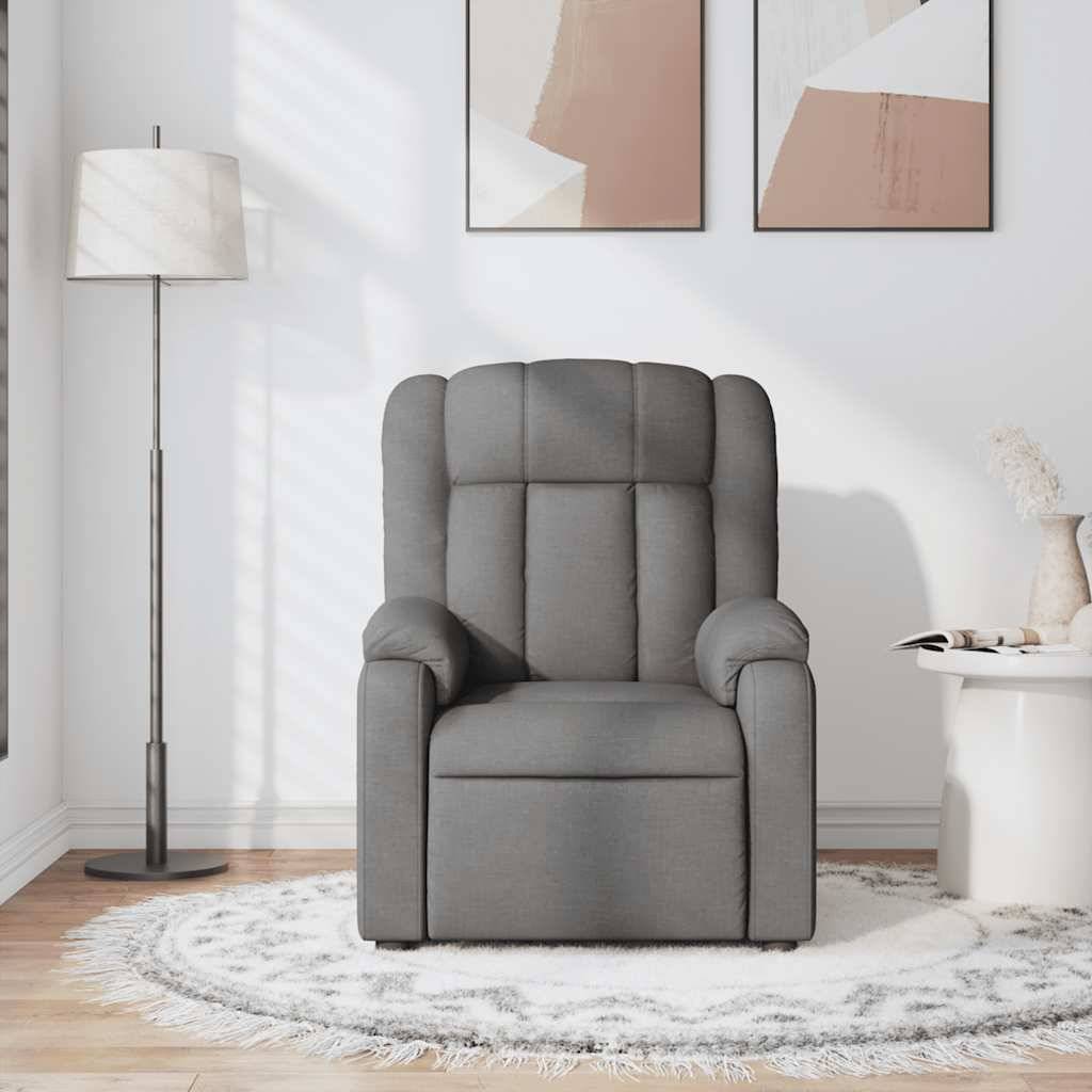 vidaXL Massagesessel Dunkelgrau Stoff