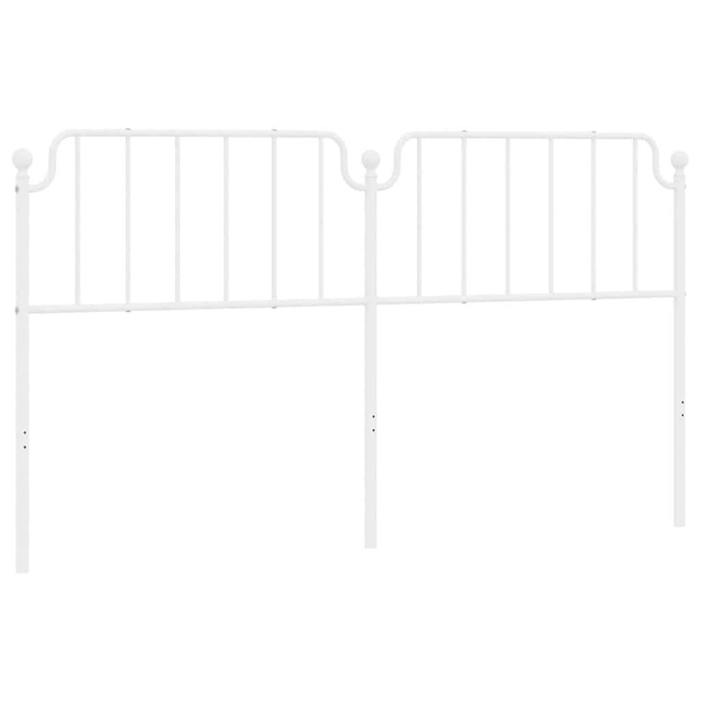 vidaXL Kopfteil Metall Weiß 180 cm