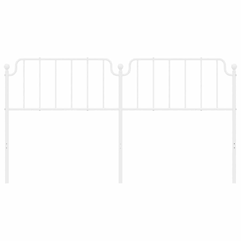 vidaXL Kopfteil Metall Weiß 180 cm