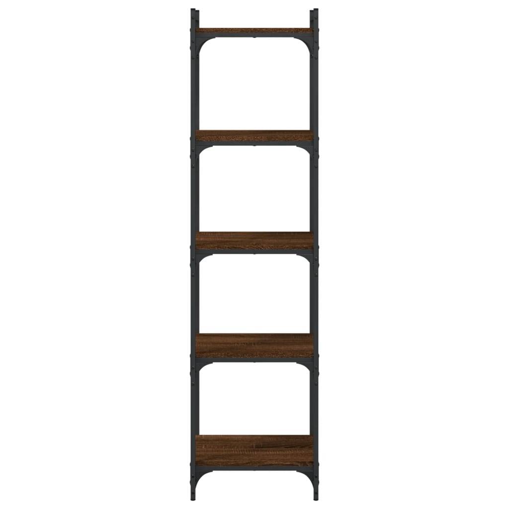 vidaXL Bücherregal 5 Böden Braun Eiche-Optik 40x30x154cm Holzwerkstoff