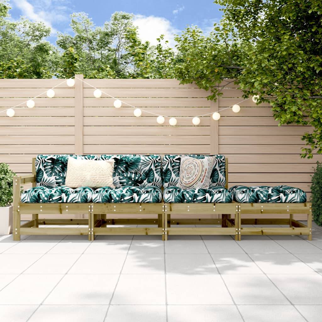 vidaXL 4-tlg. Garten-Lounge-Set Kiefernholz Imprägniert