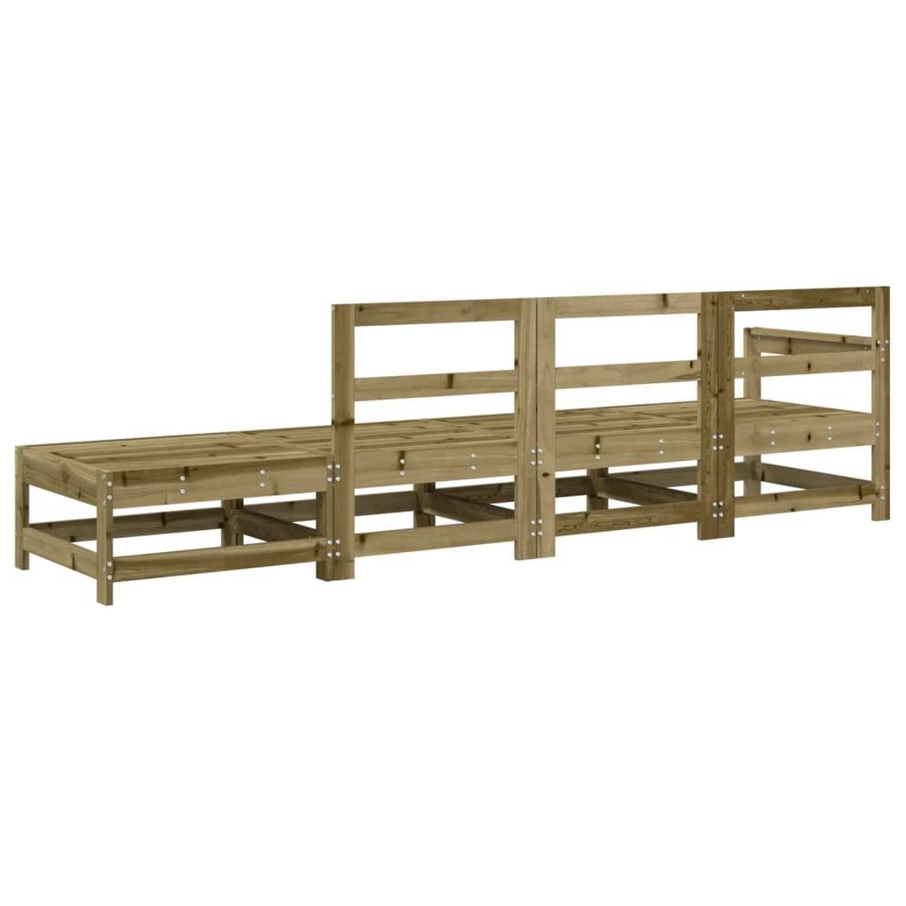 vidaXL 4-tlg. Garten-Lounge-Set Kiefernholz Imprägniert