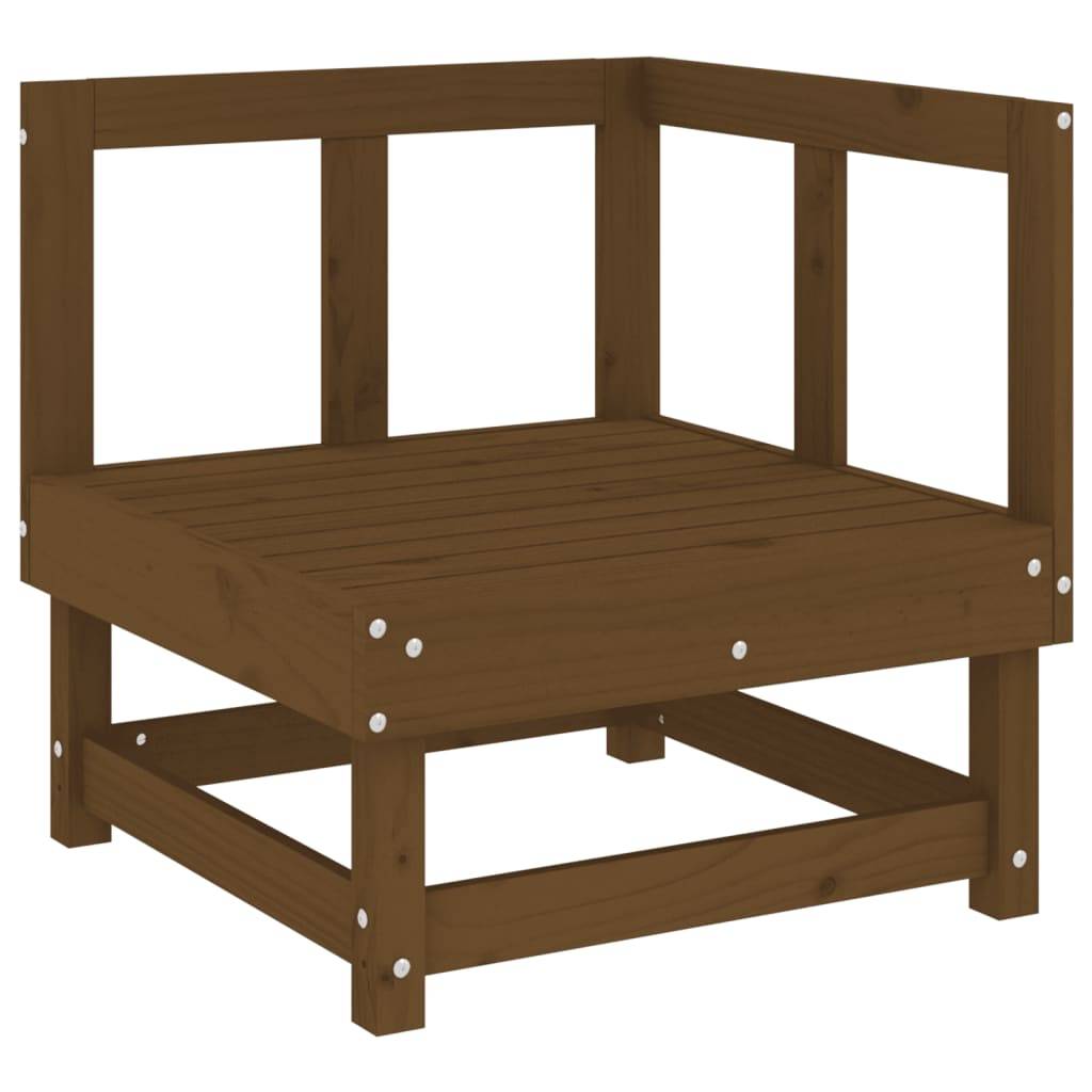 vidaXL Garten-Ecksofas 2 Stk. Honigbraun Massivholz Kiefer