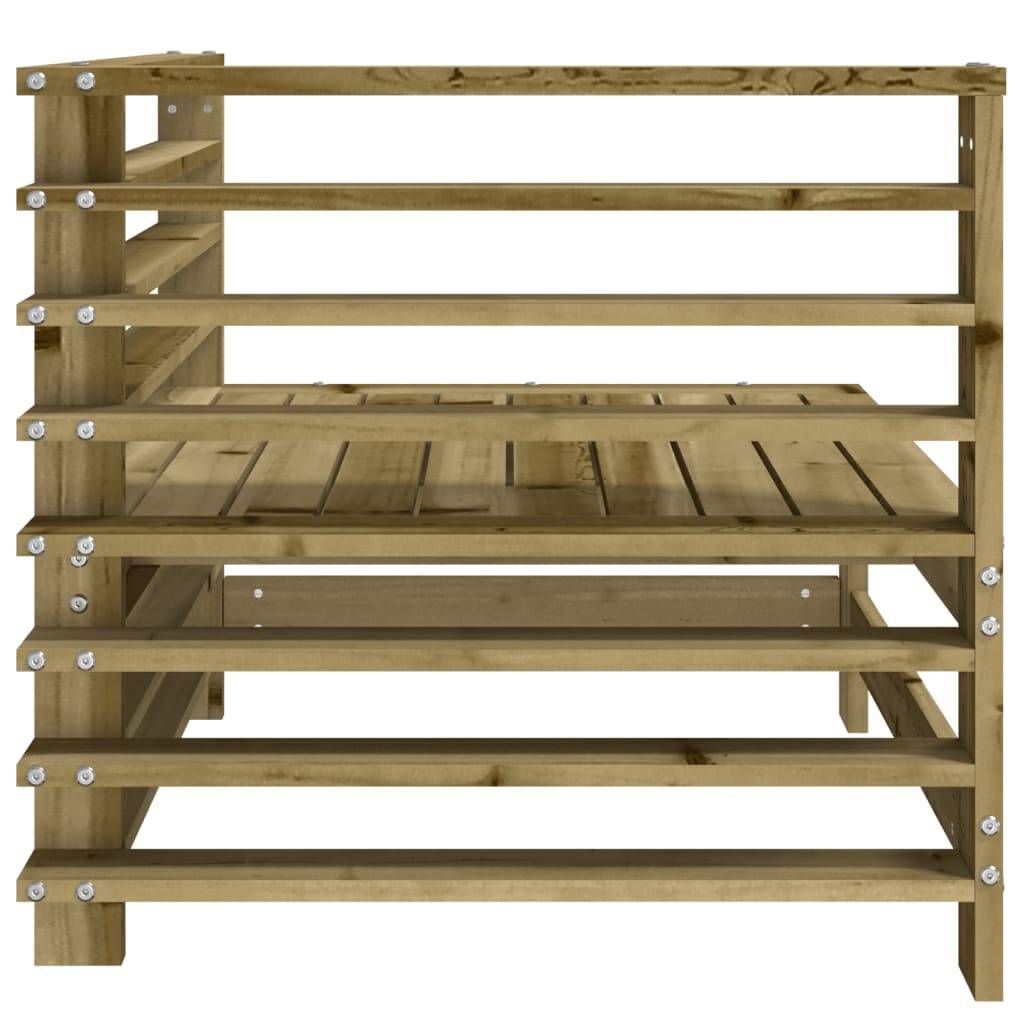vidaXL Garten-Ecksofa Imprägniertes Kiefernholz