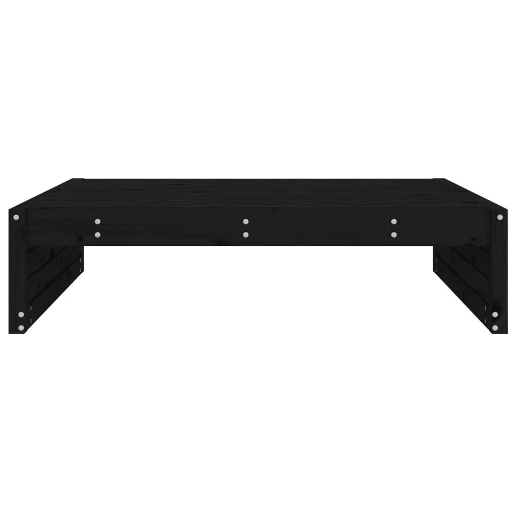 vidaXL Gartenhocker Schwarz 120x80 cm Massivholz Kiefer