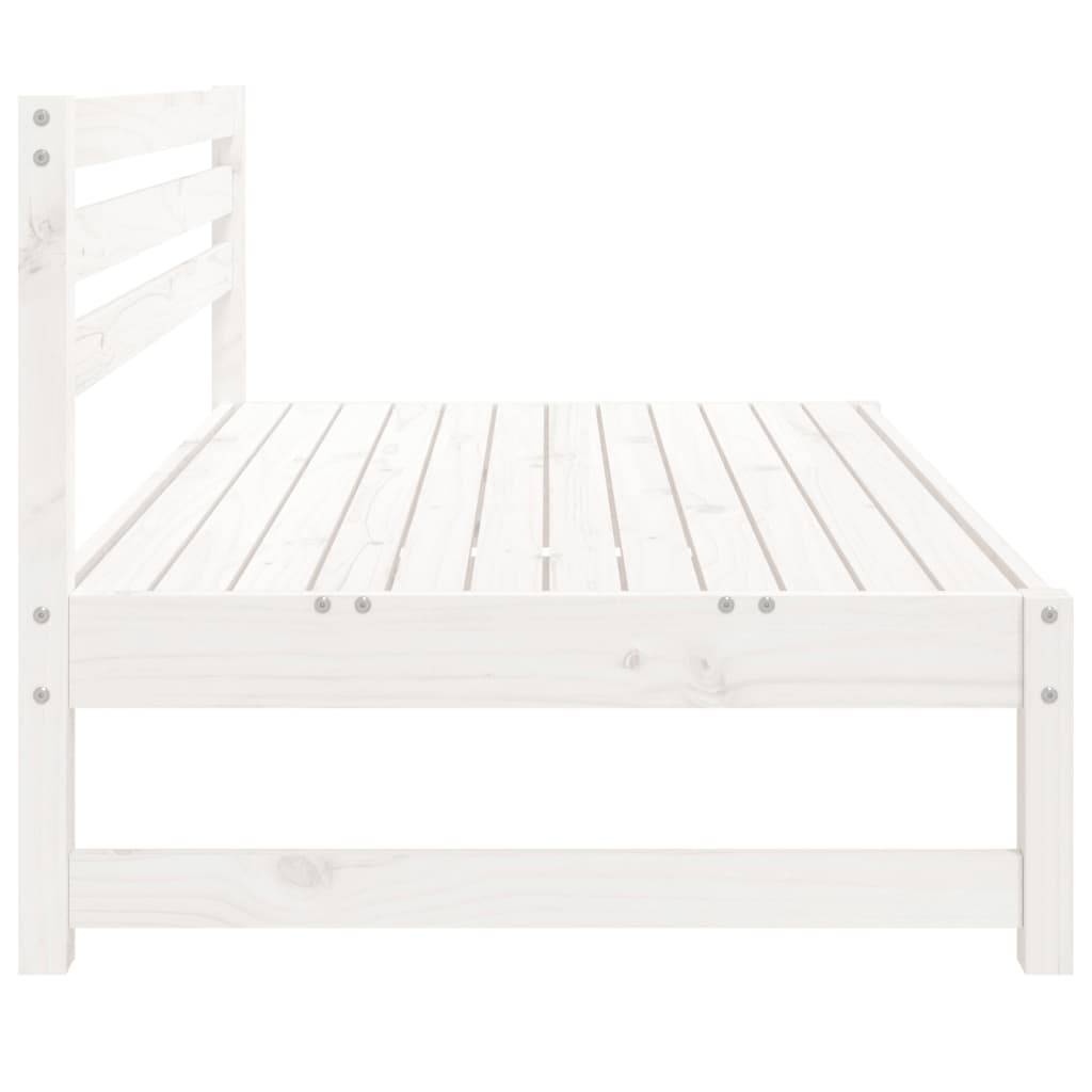 vidaXL Garten-Mittelsofa Weiß 120x80 cm Massivholz Kiefer