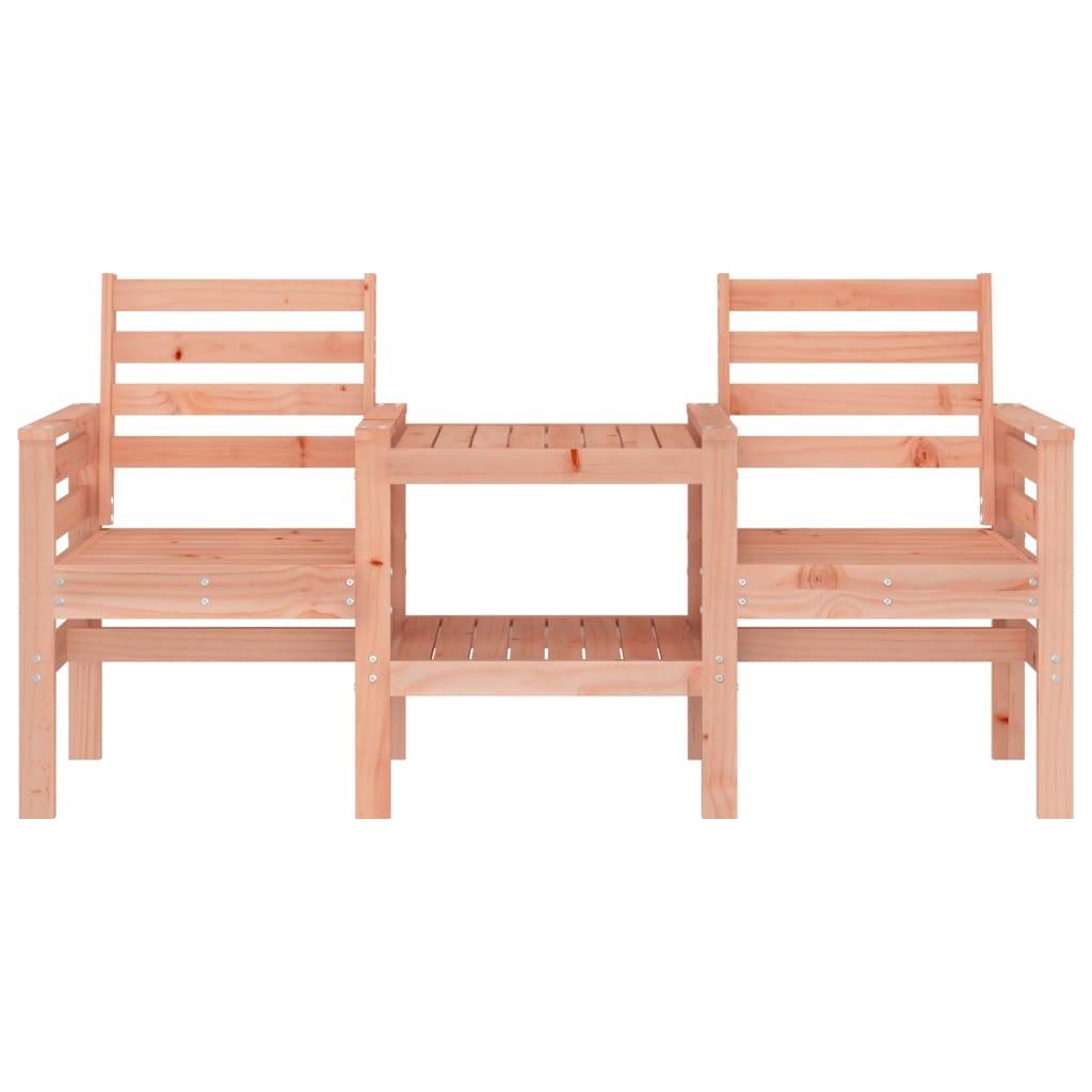 vidaXL Gartenbank mit Tisch 2-Sitzer Massivholz Douglasie