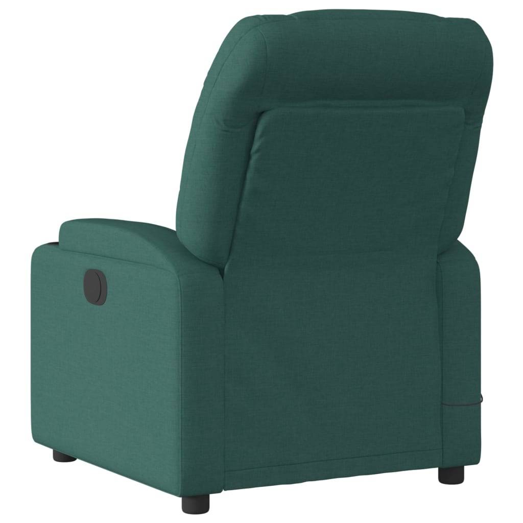 vidaXL Massagesessel Elektrisch Dunkelgrün Stoff