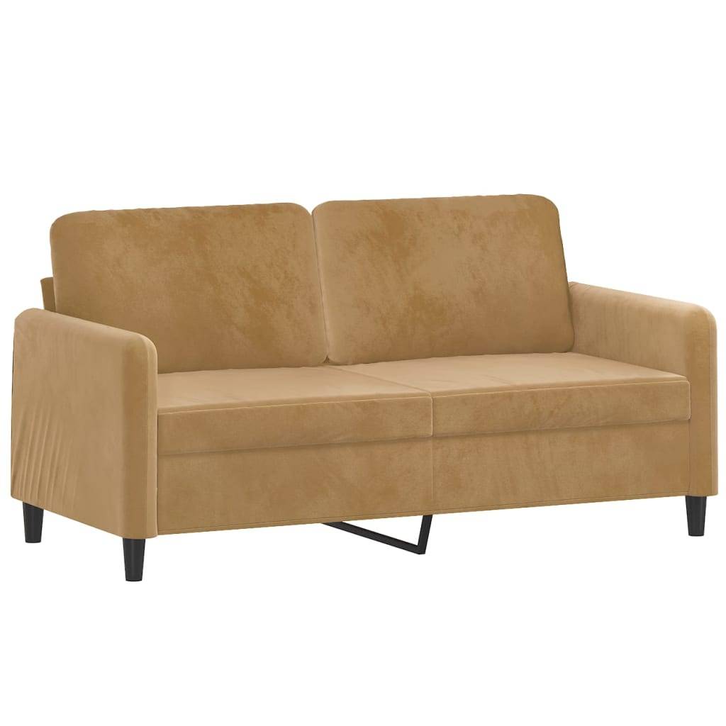 vidaXL 2-Sitzer-Sofa Braun 140 cm Samt