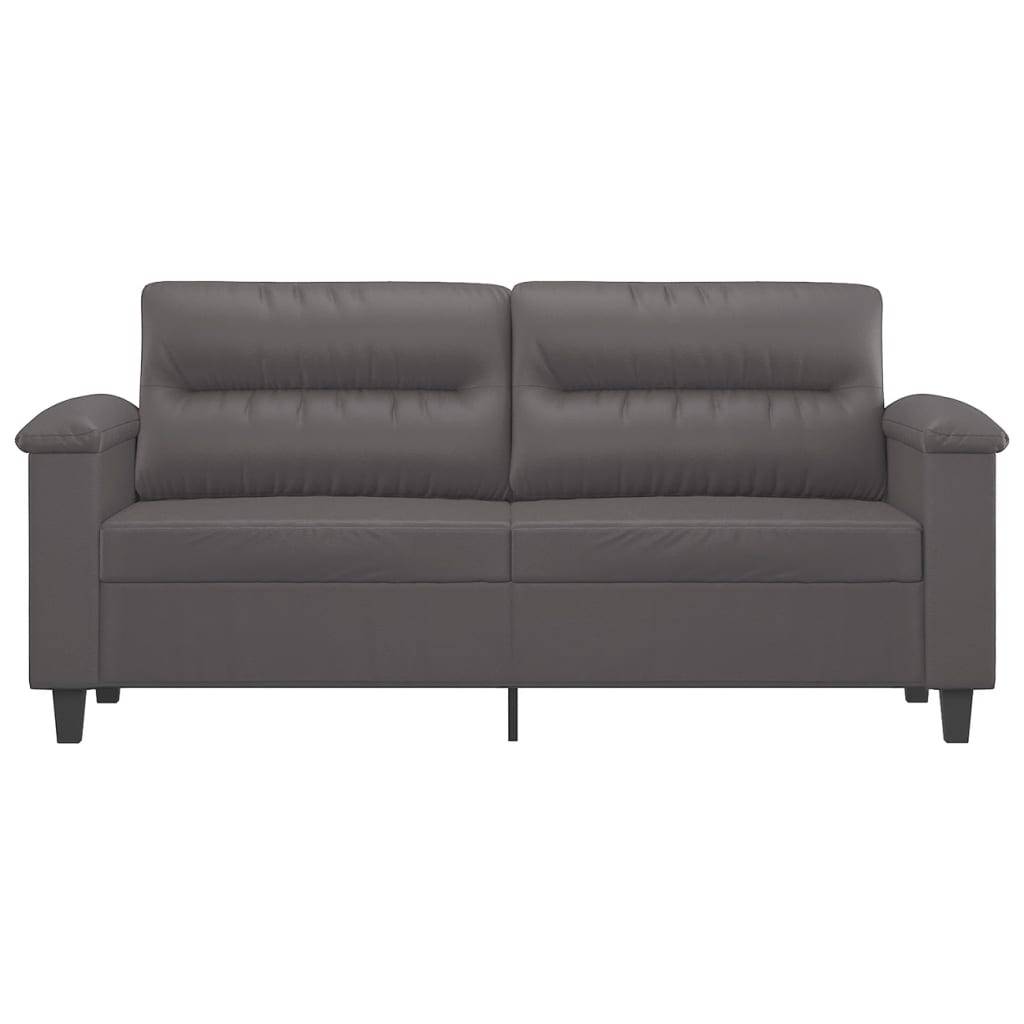 vidaXL 2-Sitzer-Sofa Grau 140 cm Kunstleder