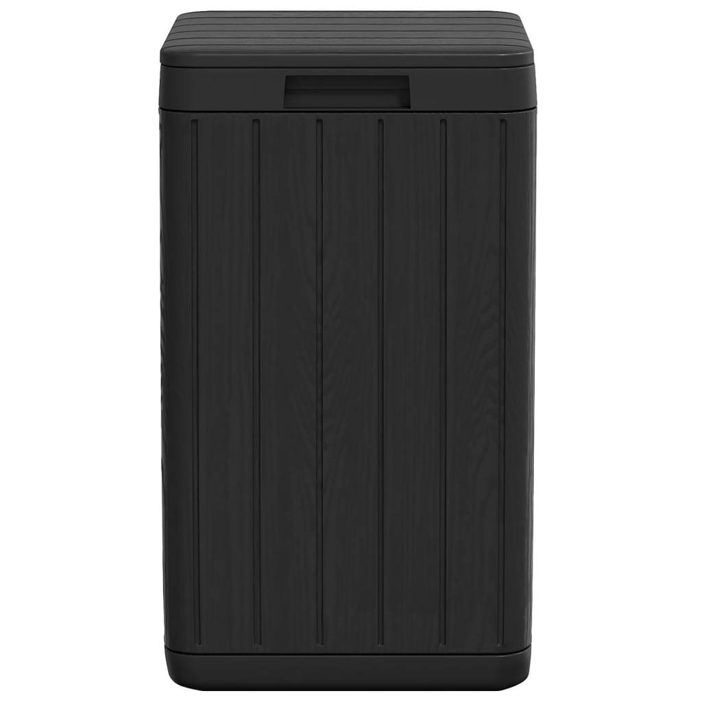 vidaXL Outdoor-Mülltonne Anthrazit 38x38x65 cm PP