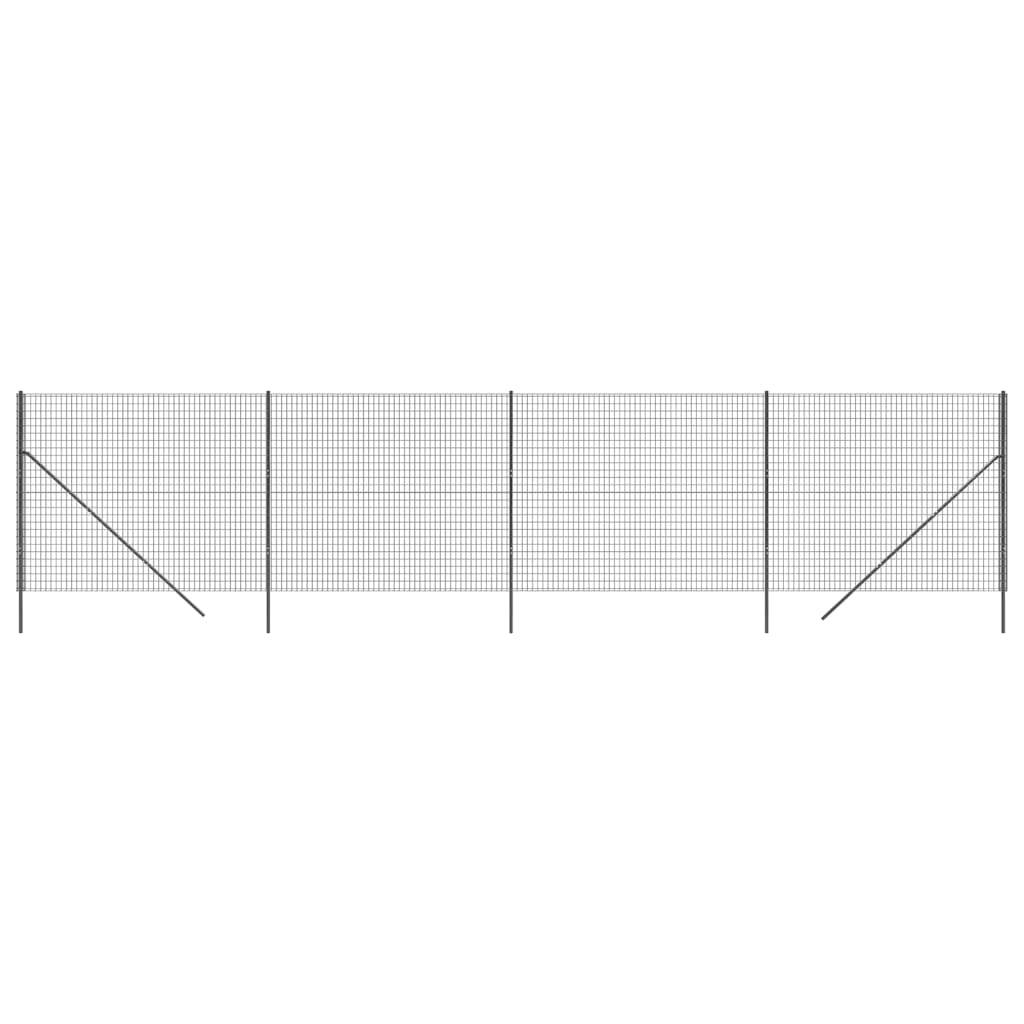 vidaXL Maschendrahtzaun Anthrazit 2,2x10 m Verzinkter Stahl