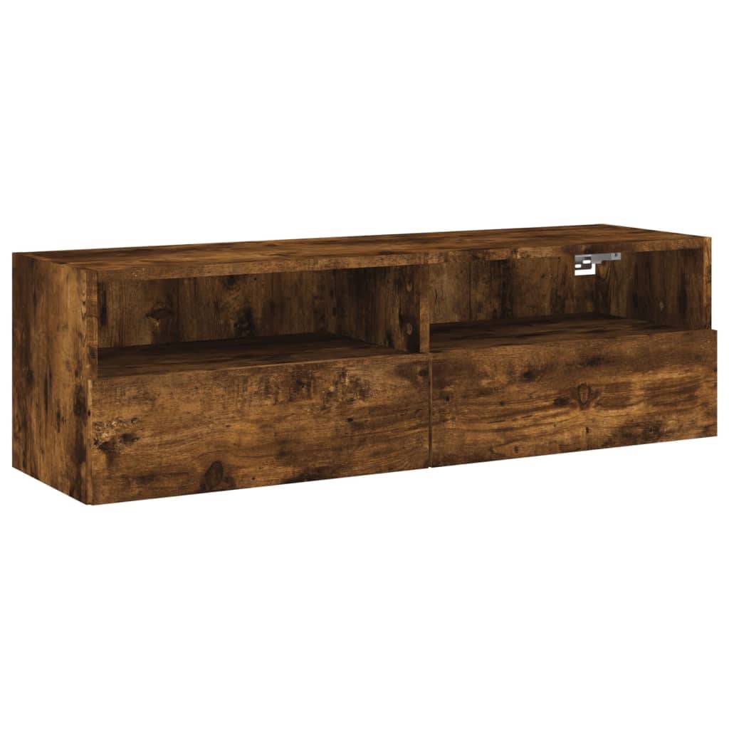 vidaXL TV-Wandschrank Räuchereiche 100x30x30 cm Holzwerkstoff