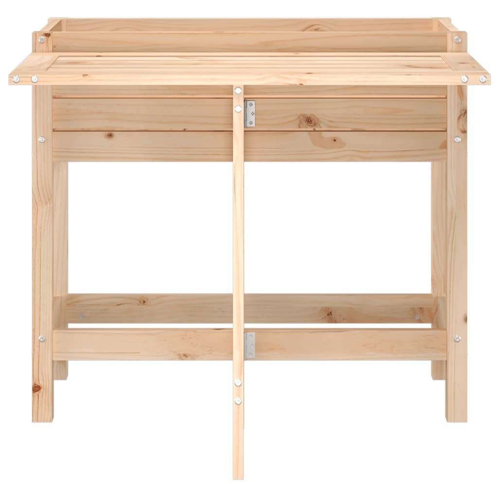 vidaXL Pflanzkübel mit Klapptisch Massivholz Kiefer