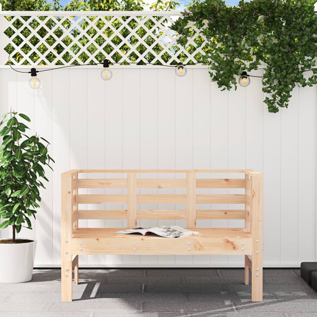 vidaXL Gartenbank 111,5x53x71 cm Massivholz Kiefer