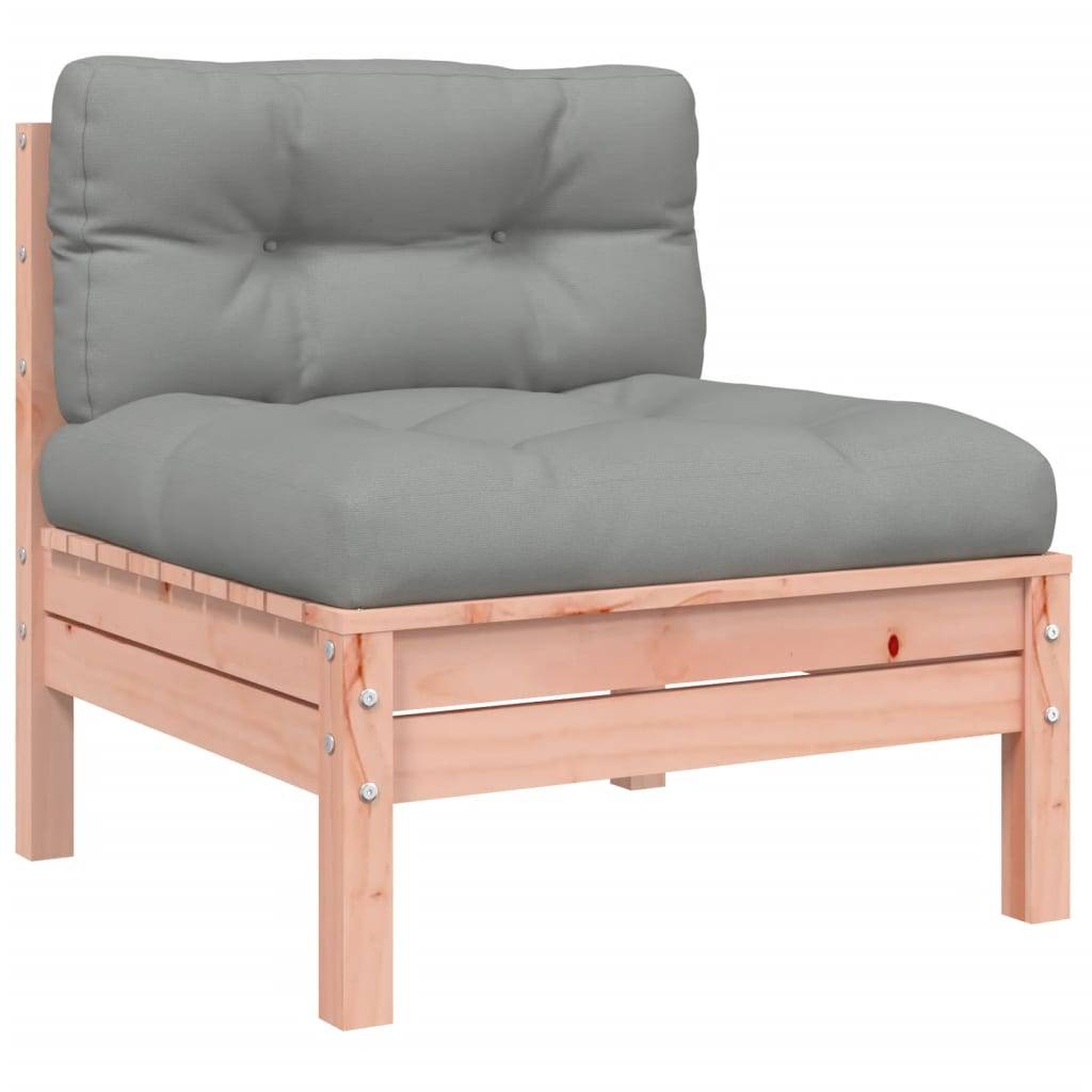 vidaXL Gartensofa ohne Armlehnen mit Kissen Massivholz Douglasie