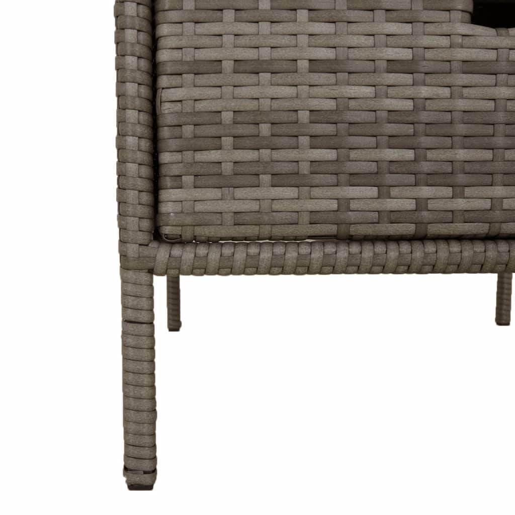 vidaXL Gartenschrank Grau 55x59x80 cm Poly Rattan