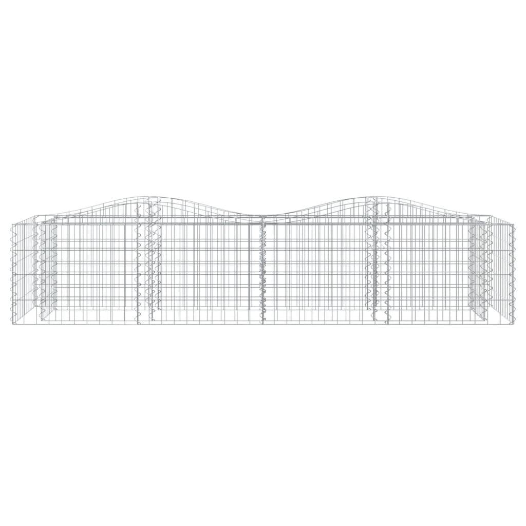 vidaXL Gabionen-Hochbeet mit Hochbogen 200x50x50 cm Verzinktes Eisen