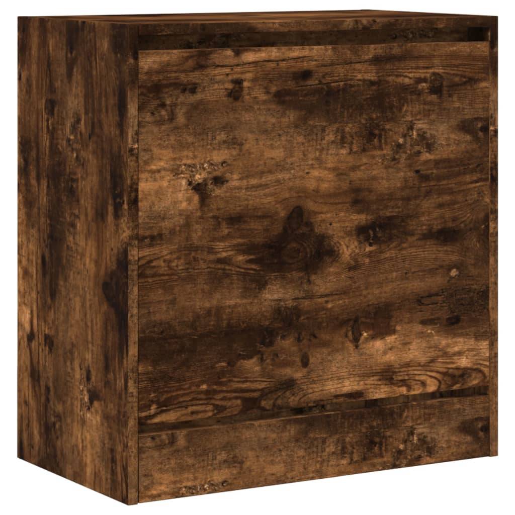 vidaXL Schuhschrank Räuchereiche 60x34x63,5 cm Holzwerkstoff