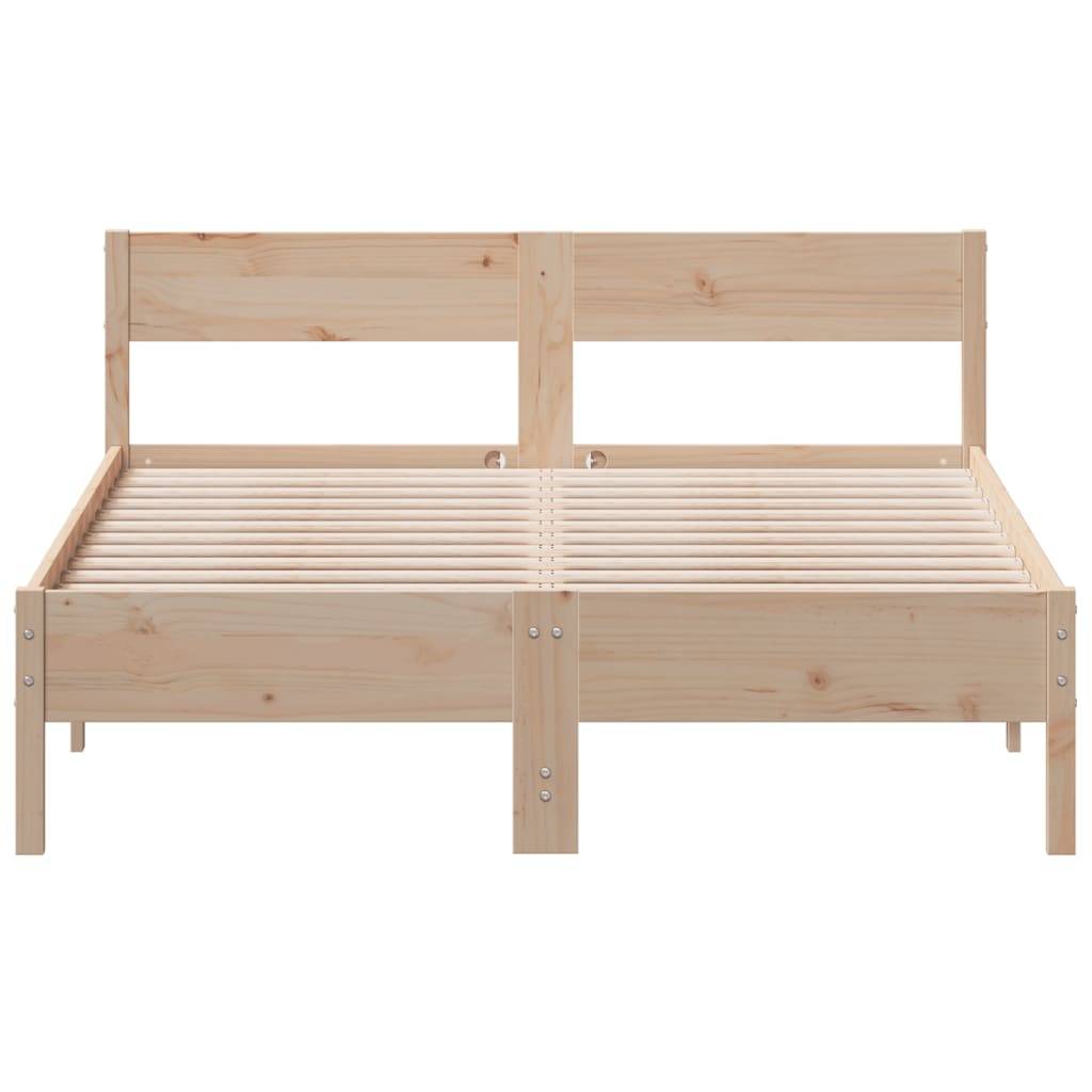 vidaXL Massivholzbett ohne Matratze 120x190 cm Kiefernholz