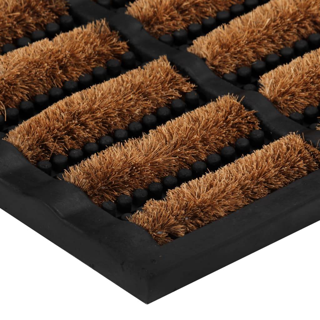 vidaXL Fußmatte Rechteckig 45x75 cm Gummi und Kokosfaser