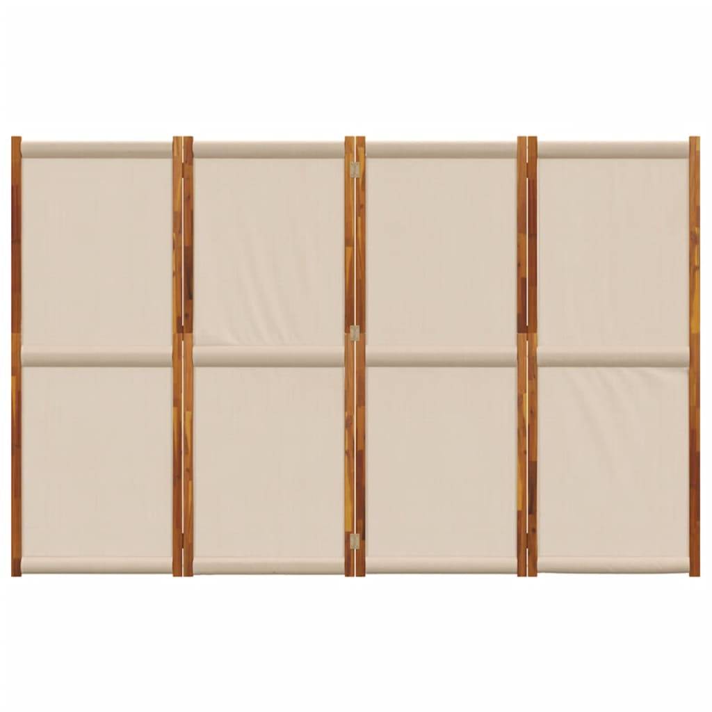 vidaXL 4-tlg. Paravent Taupe 280x180 cm