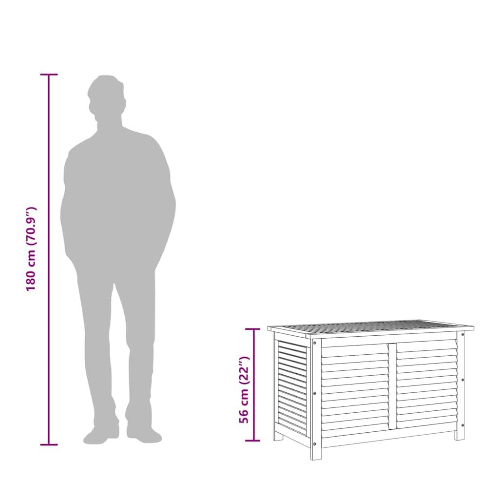 vidaXL Gartenbox mit Lüftungsschlitzen 90x50x56 cm Massivholz Akazie