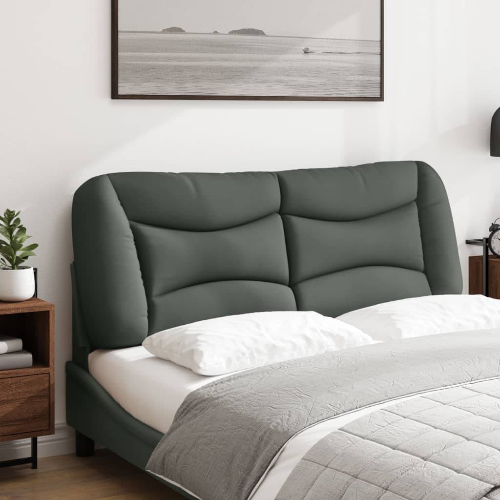 vidaXL Kopfteil-Kissen "Hvar" Dunkelgrau 140 cm Stoff