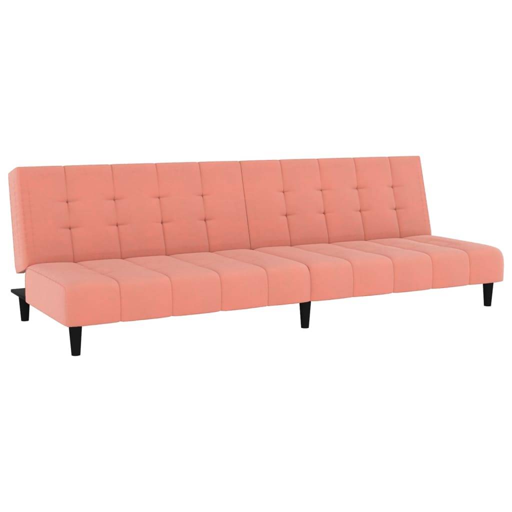vidaXL Schlafsofa 2-Sitzer Rosa Samt