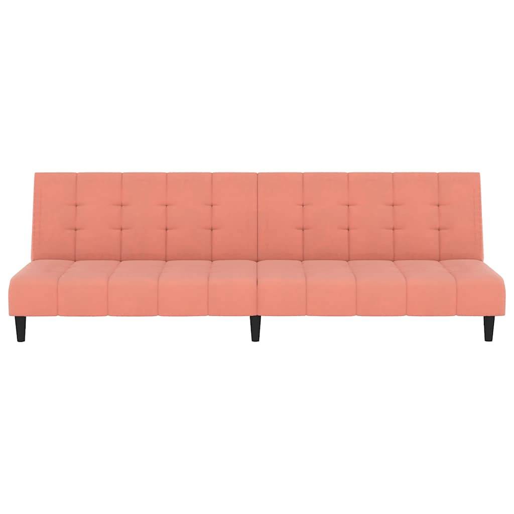 vidaXL Schlafsofa 2-Sitzer Rosa Samt