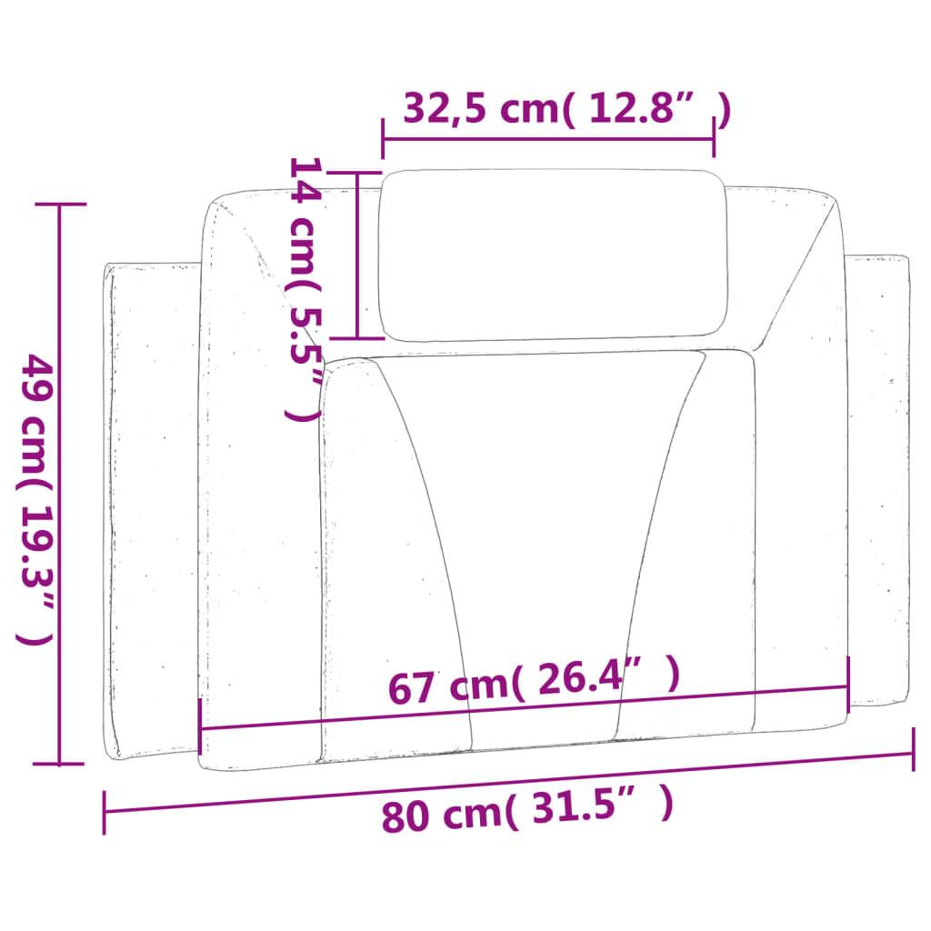 vidaXL Kopfteil-Kissen "Viana" Weiß 80 cm Kunstleder